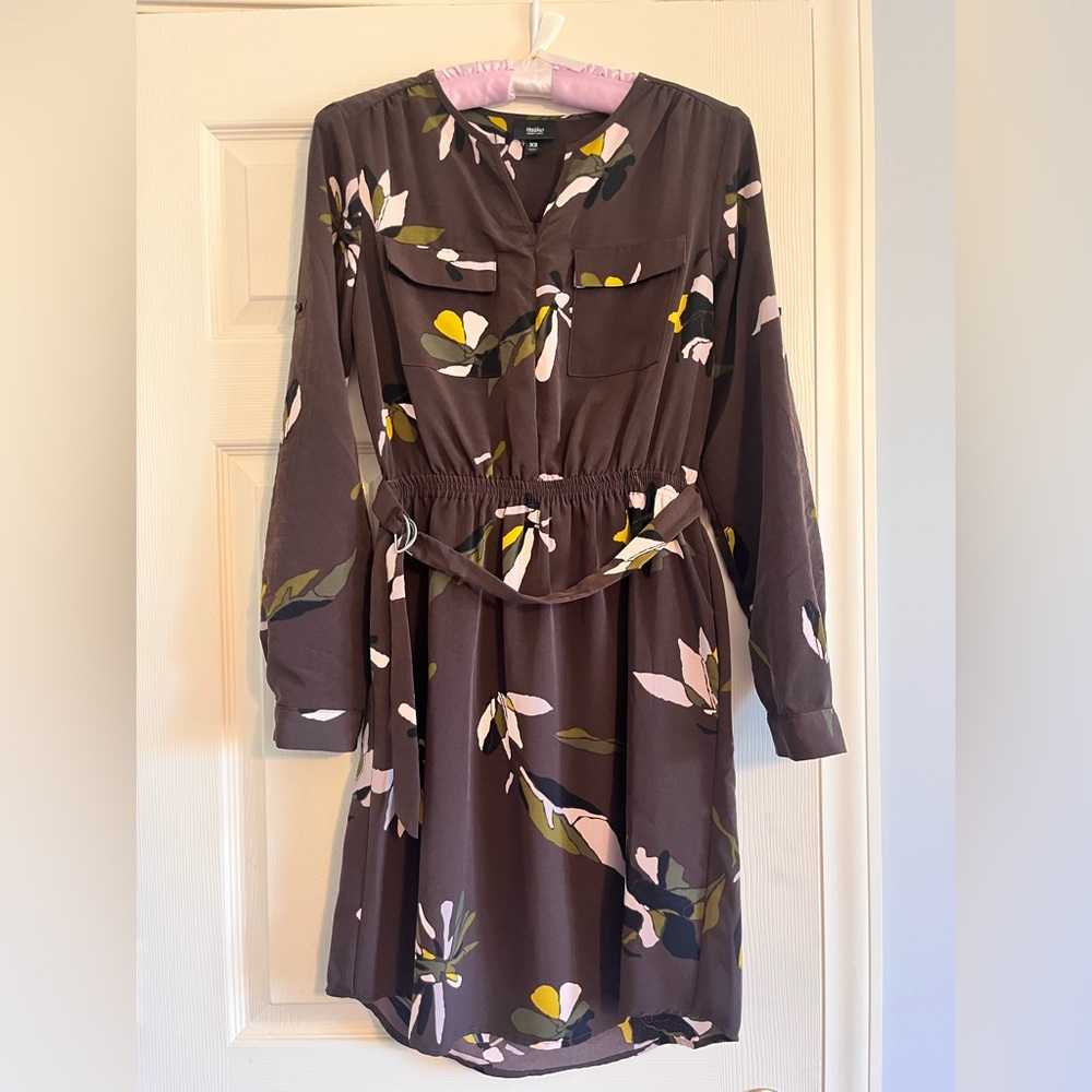 Mossimo Supply Co. Brown Floral Dress Women Size XS